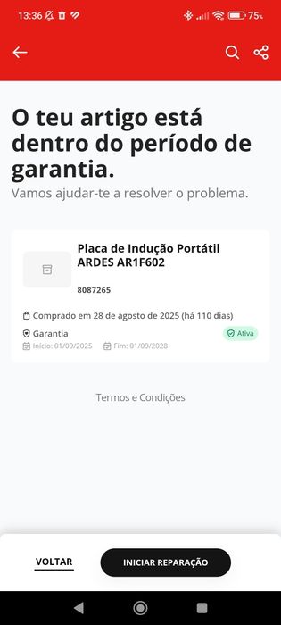 Placa de indução portátil marca Ardes