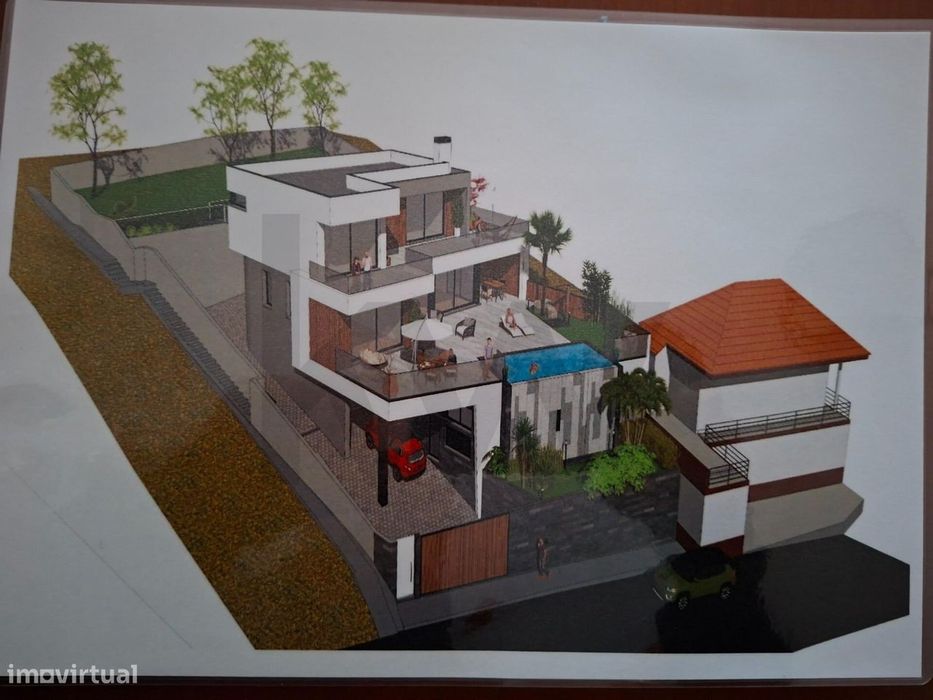 Terreno com Projeto Aprovado para Moradia de Luxo nos Canhas – Ponta d