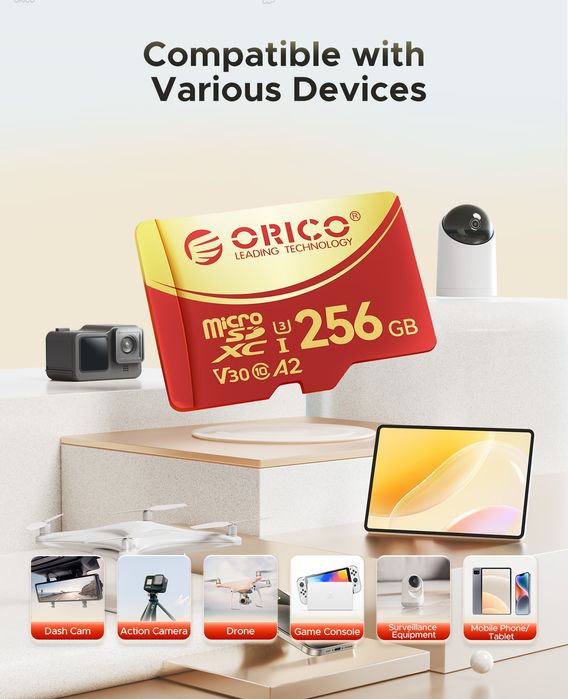 Карта пам'яті microSDXC ORICO 64GB 100Mb/C10/A1/U3/V30 Samsung Evo
