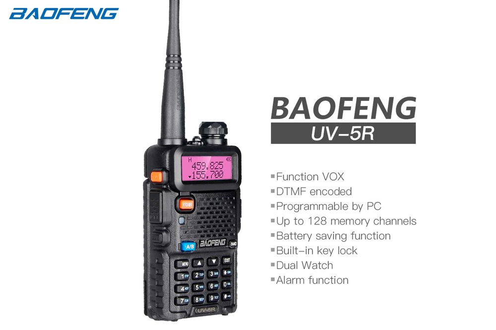 Rádio Baofeng UV-5R Banda Dupla VHF UHF 5wats