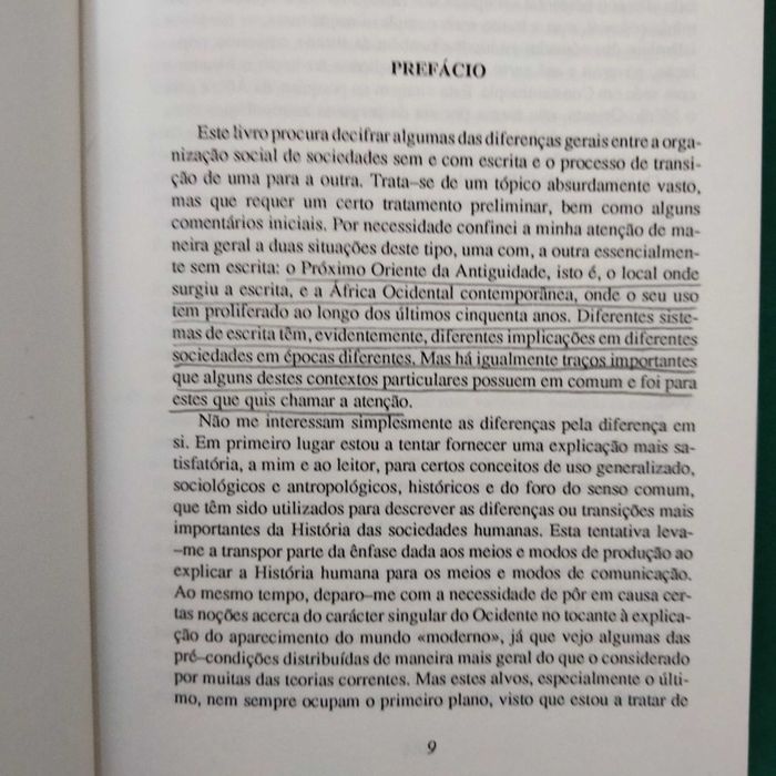 A Lógica da Escrita e a Organização da Sociedade - Jack Goody