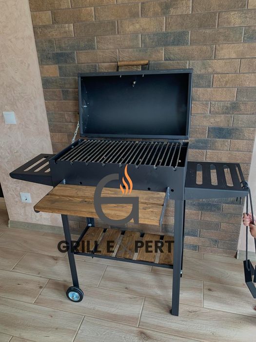Мангал гриль  барбекю | Сталь 4ММ | КРИШКА + ГРИЛЬ + ПОДАРУНКИ