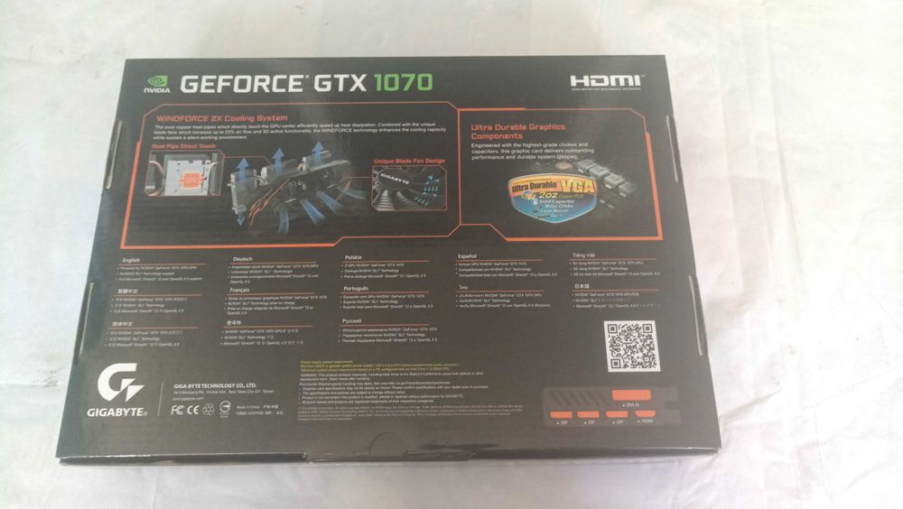 Видеокарта GIGABYTE GeForce GTX 1070