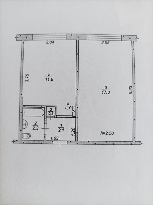 Продається двокімнатна квартира.