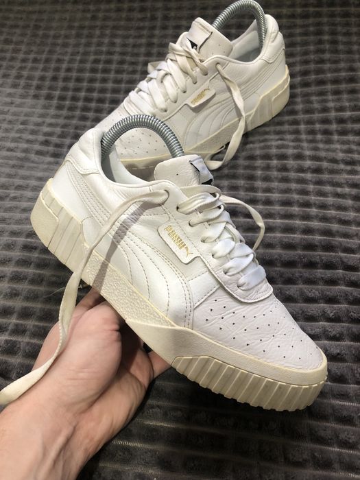 PUMA Cali (38) 24см женские кеды кроссовки белые кожаные оригинал