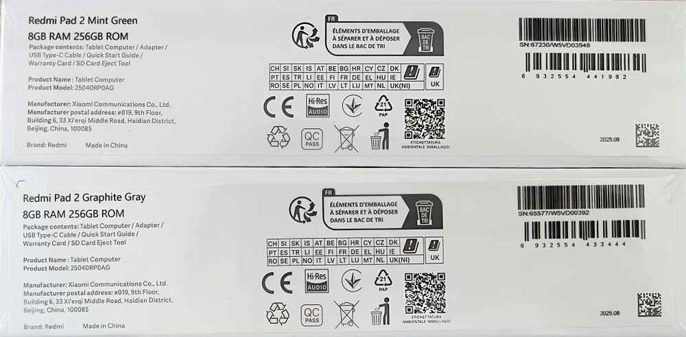 Нові планшети Xiaomi Redmi Pad 2 Wi-Fi 4+128 8+256 Graphite Gray