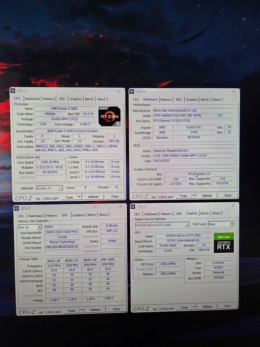 PC Gaming Ryzen 5 3600 + RTX 2060 6GB | 32GB RAM | 1TB SSD | Win 11 Pro