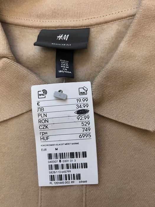 Nowa Męska bluza H&M w kolorze brązowym rozmiar M