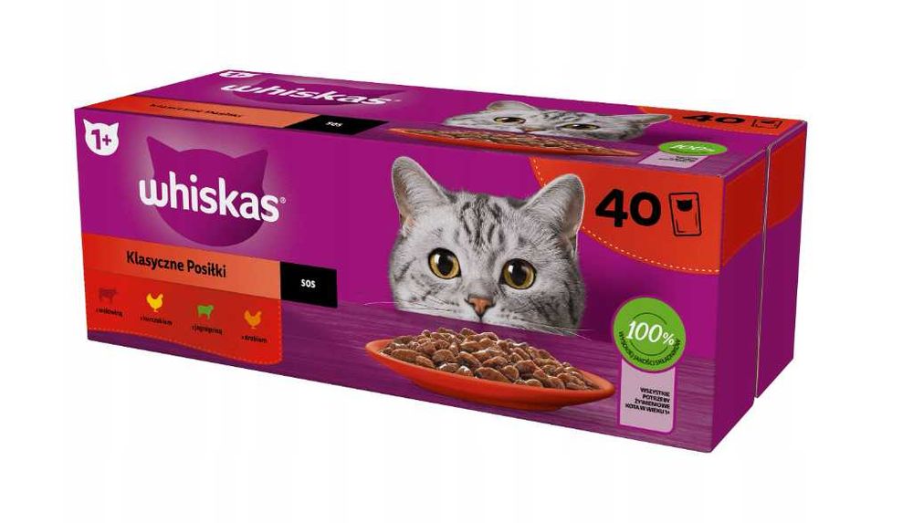 WHISKAS mokra karma dla kota 2x 40x85 g