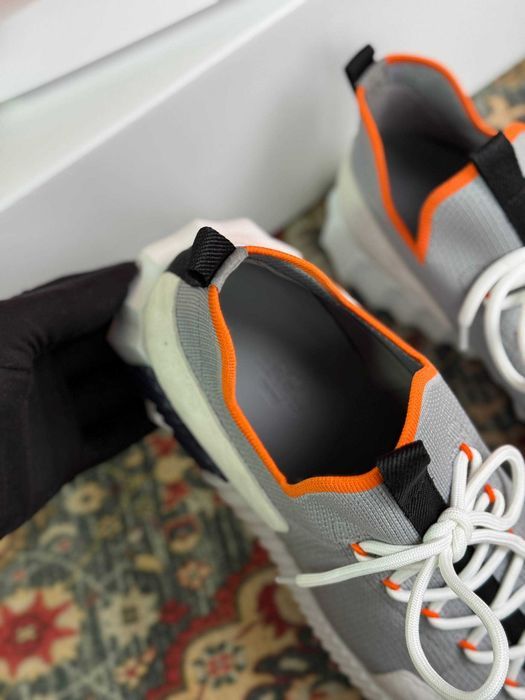 Мужские синие кроссовки Hermes текстильные кеды Эрмес летние кроссовки Ермес ob454