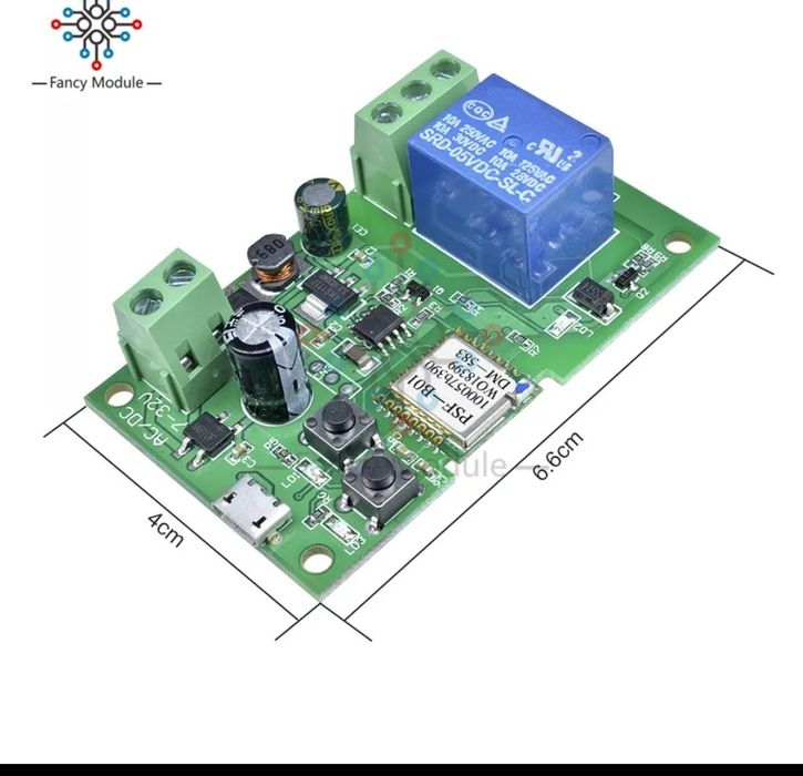 Módulo relé seco 5V a 32V wi-fi + RF eWelink