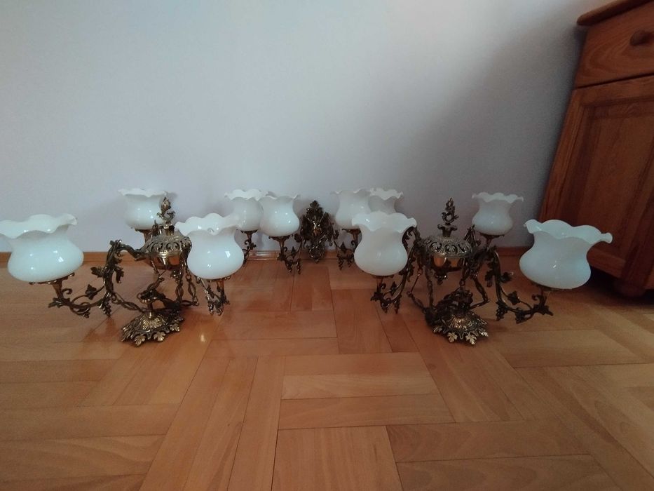 Kinkiet mosiężny ozdobny