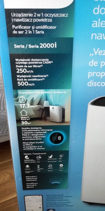 Oczyszczacz i nawilżacz powietrza Philips seria 2000i, model AC2729