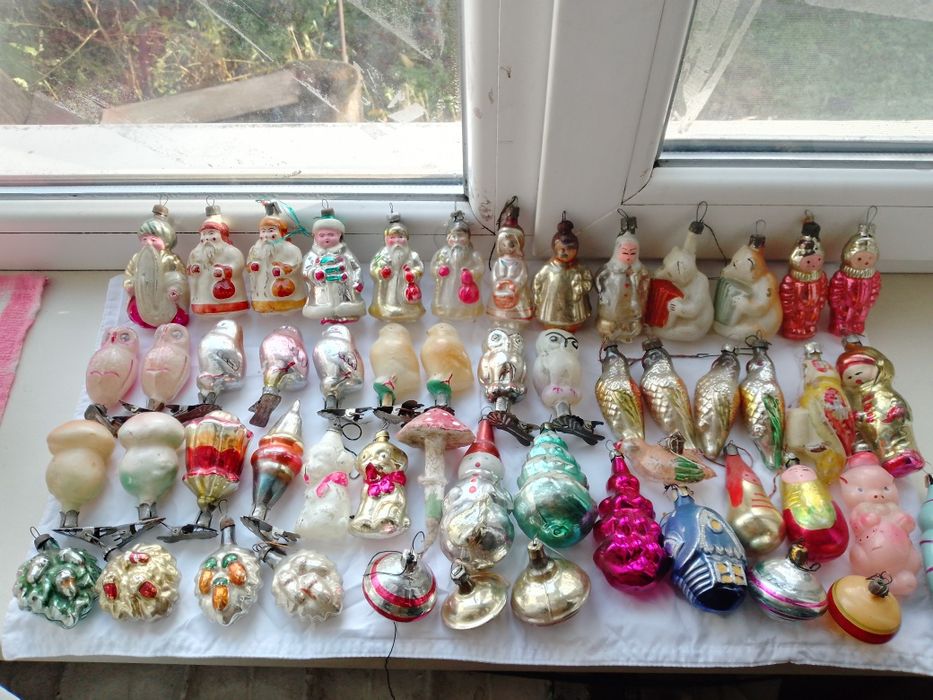 Новогодние старые ёлочные игрушки