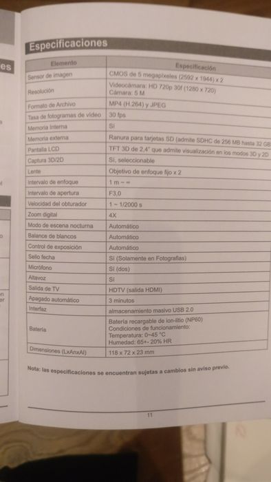 Câmara Fotográfica e Filmar 2D/3D