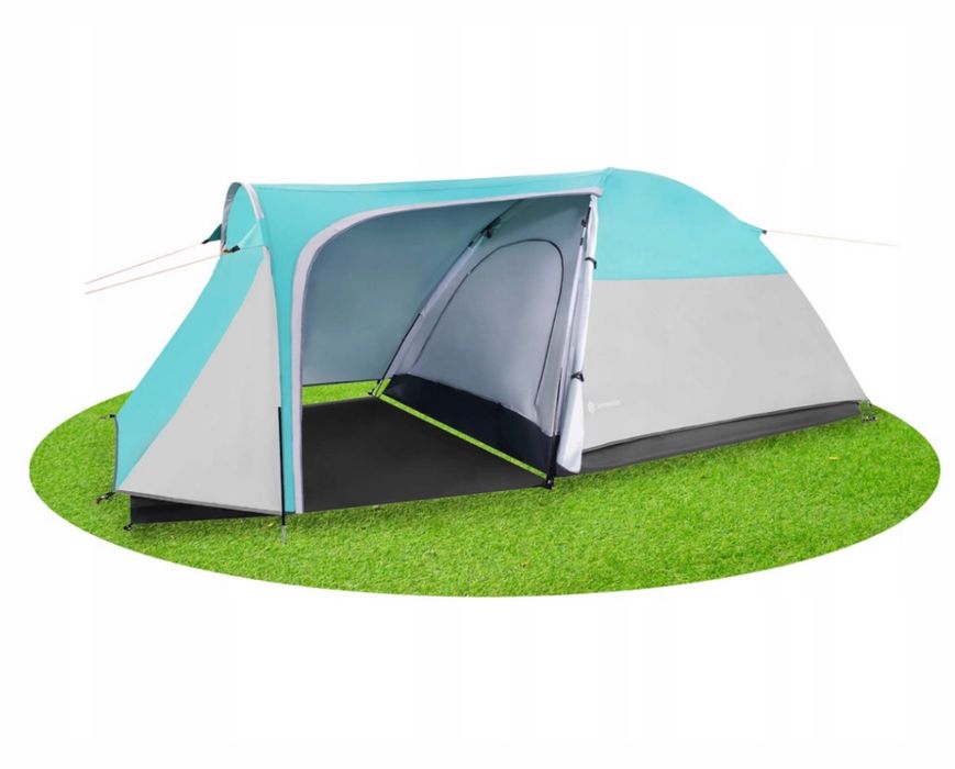 Namiot 3 Osobowy Przedsionek Wodoodporny Duży Turystyczny Kempingowy