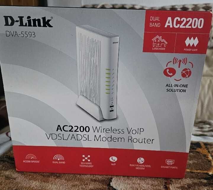 D-Link DVA-5592 Światłowodowy Fiber Sfd 4G 5GHz