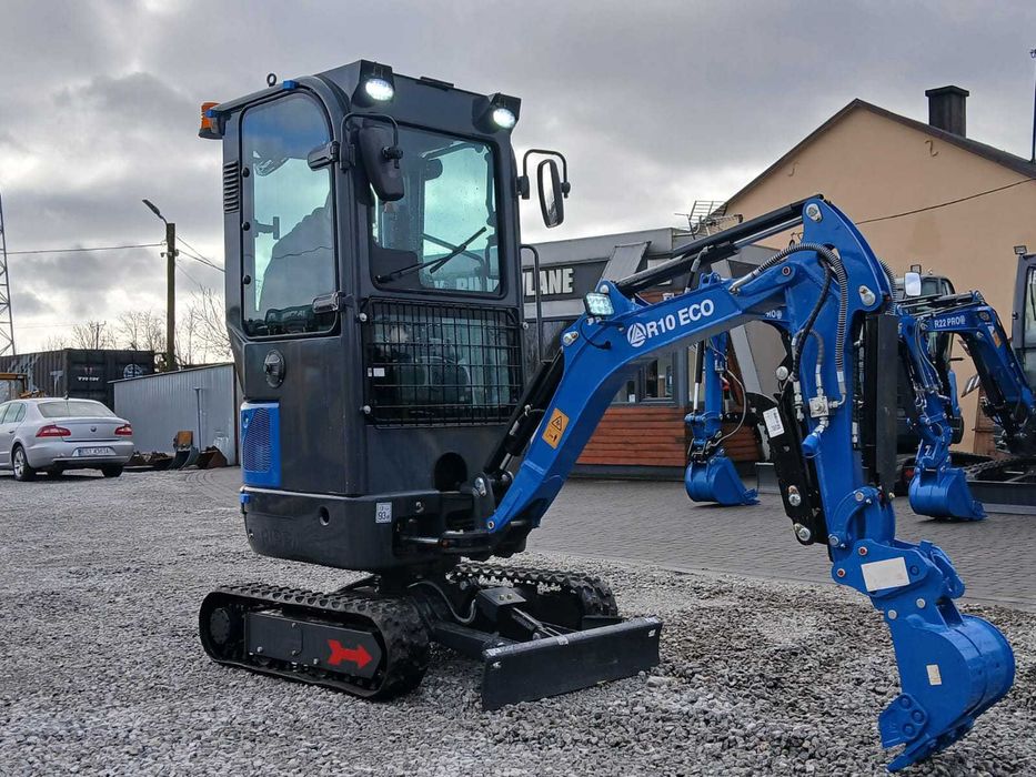 NOWA Minikoparka RIPPA R10 ECO 1000kg mega wyposażenie Kabina Leasing