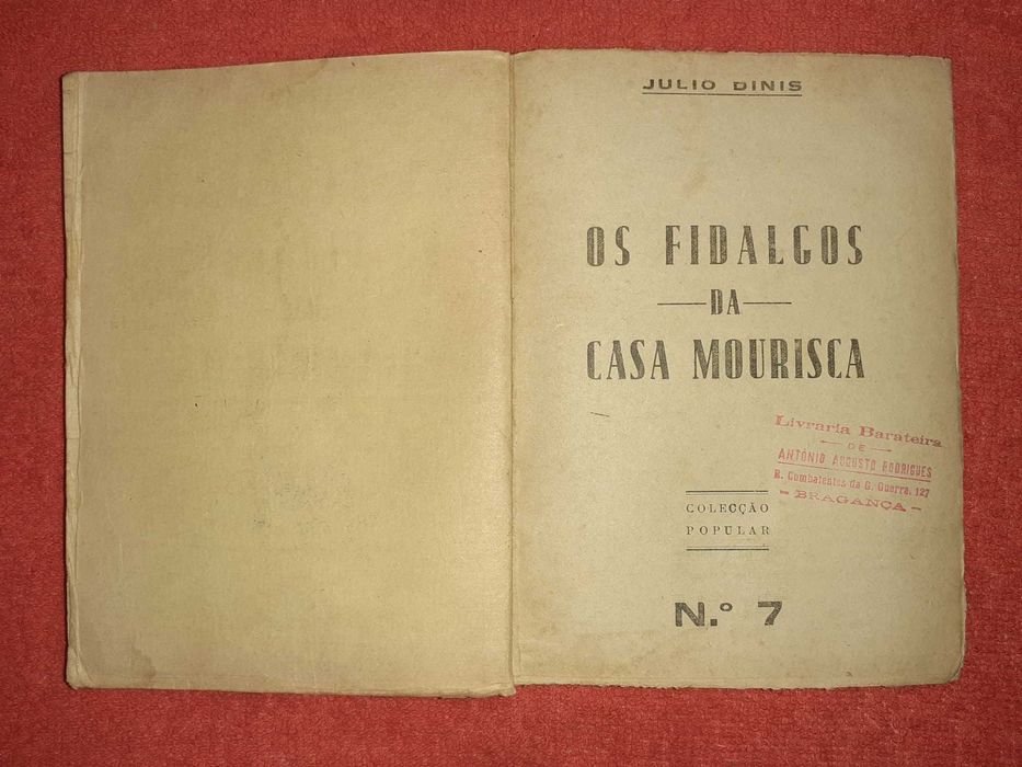 Livro Antigo Júlio Dinis-Os Fidalgos da Casa Mourisca