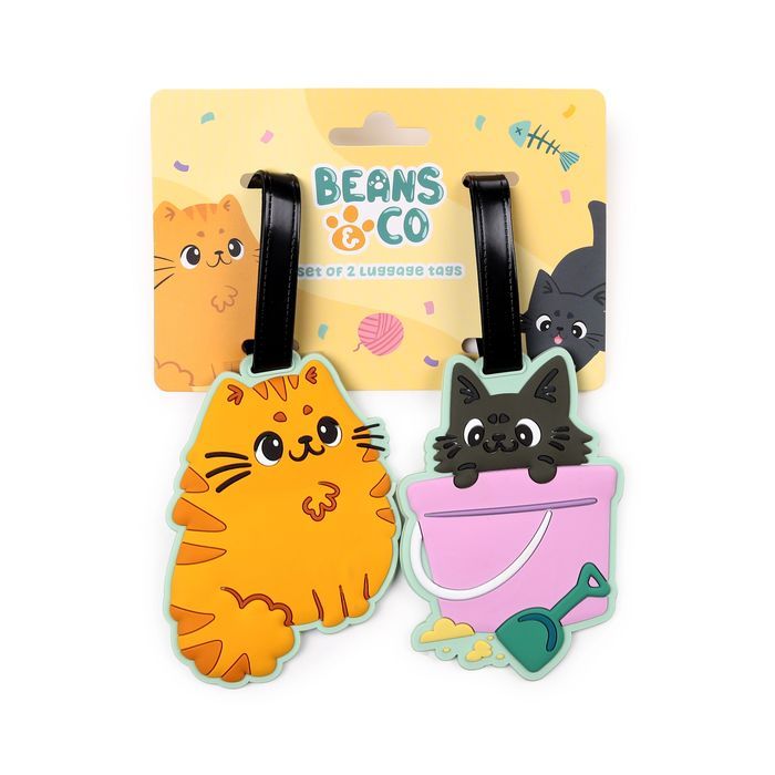 Zawieszka bagażowa, zestaw 2 - Bean & Co Cats. Nowy Produkt