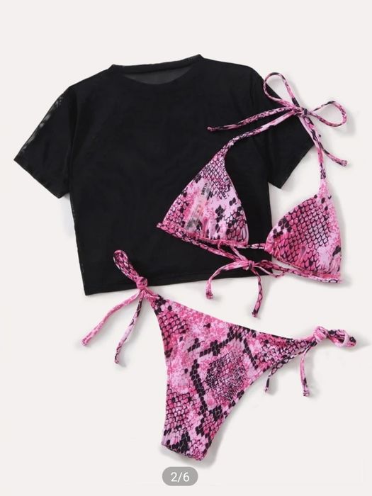 Bikini efeito cobra + camisola curta64551393387521120