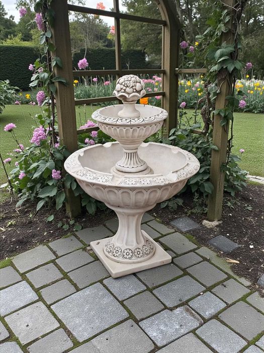 Fontanna ogrodowa Arkansas  Biały cement konglomerat figura Ag-Bet