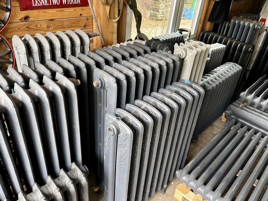 Grzejniki zeliwne zdobione loft zabytkowe artdeco