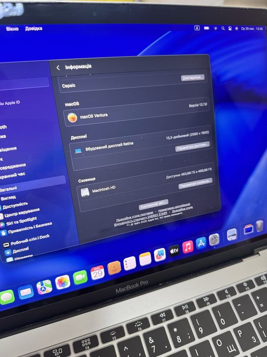 ГАРАНТІЯ 100% АКБ MacBook Pro 13″ • 512GB SSD • 16GB RAM + ЗАРЯДКА