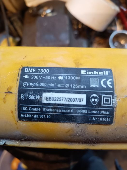 Einhell bmf 1300 bruzdownica włącz