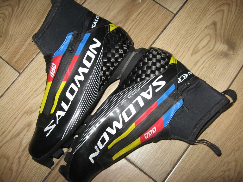 Ботинки лыжные Salomon carbon 3Dchassis SNS pilot.