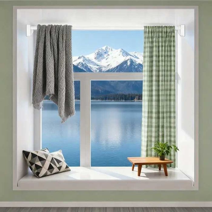 Regulowany teleskopowy pręt do zasłon – montaż bez wiercenia 1,6-2,5m