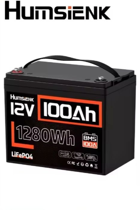 LiFePo4 акумулятор Humsienk 100Ah Новий. Літій залізо фосфатний АКБ 12