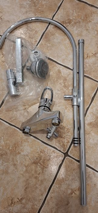 Nowy zestaw prysznicowy chrom