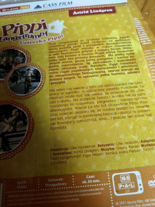Kolekcja Pippi Langstrumpf BOX 4x DVD (3 filmy NOWE W FOLII)