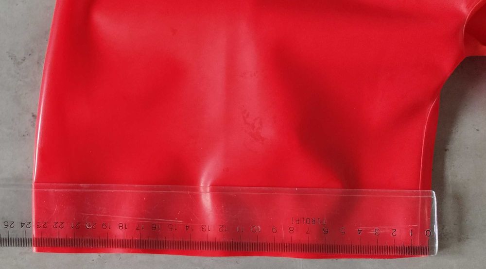 Spodenki lateksowe latex czerwone M/L