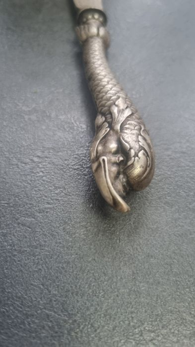 SREBNY Nóż do jedzenia ryby