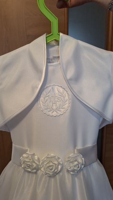 sukienka komunijna w komplecie z bolerkiem
