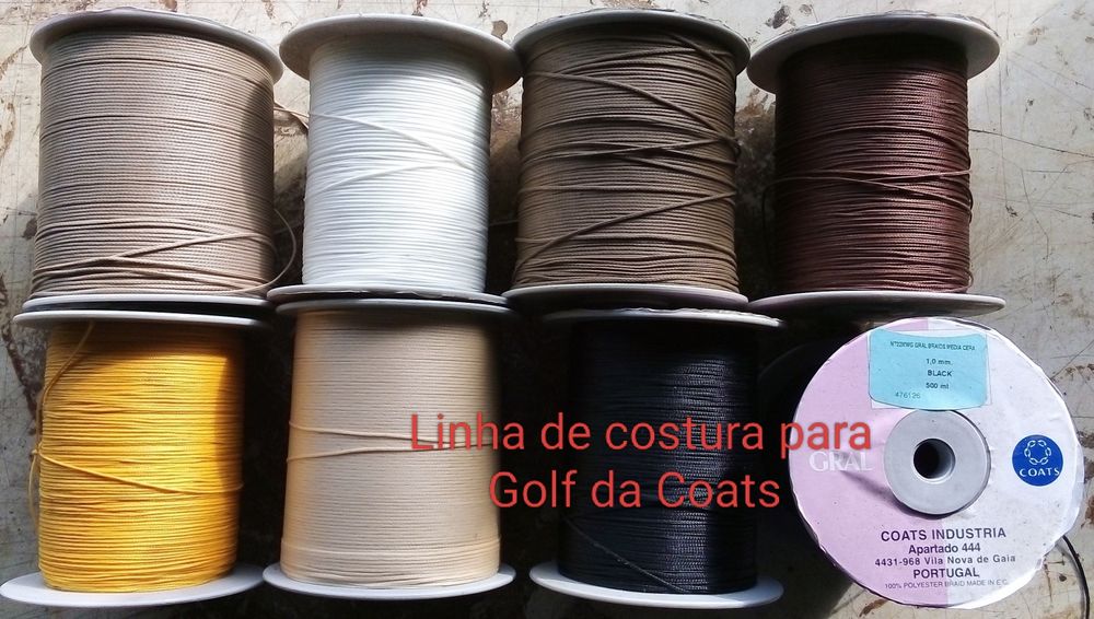 Linha Costura Coats & Linha cera cozer manual & Linha Golf Coats