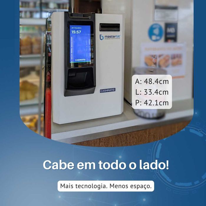 Máquina de Pagamento Automático Trocos - Cashmatic €4,40/dia