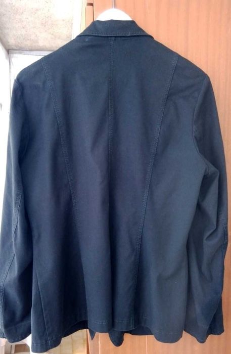 Blusão denim com bolsos para senhora