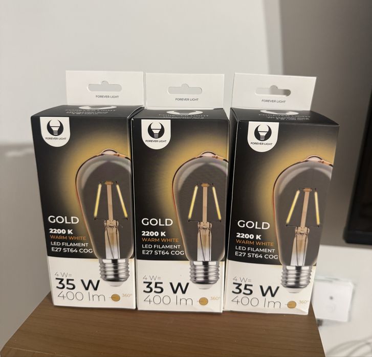 Żarówki Led Filament E27 ST64 4W 2200K 400lm