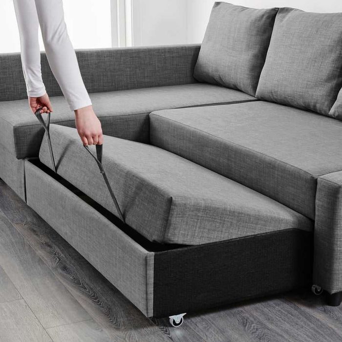 Sofá chaise lounge c/arrumação - modelo Friheten - IKEA
