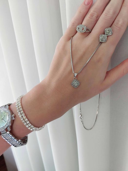 Набор (серебро+камни) НОВОЕ