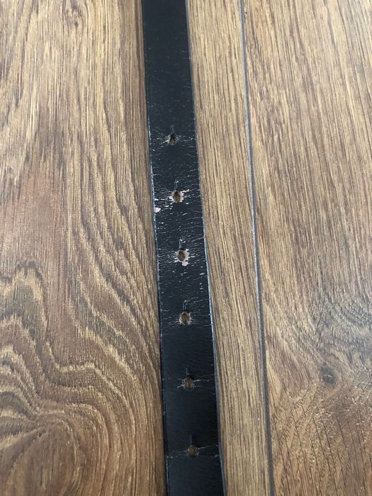 Pasek ze skóry naturalnej z klamrą GG