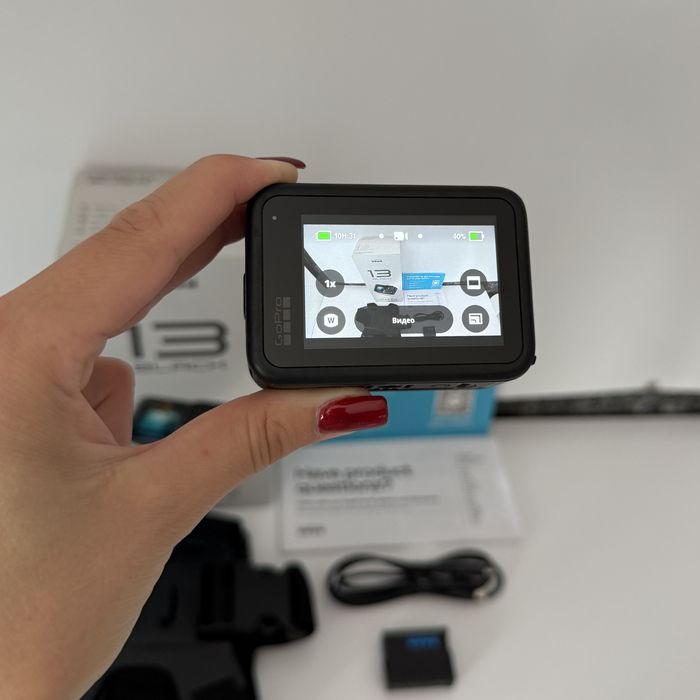 Екшн камера GoPro Hero 13 Black гоу про 2 акумулятора для хоббі спорту подорожей мотоцикла велосипеда HyperSmooth 6.0 відео 5.3K/60fps
