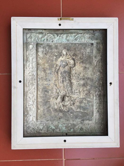 Quadro antigo chapa metal N. S. da Conceição