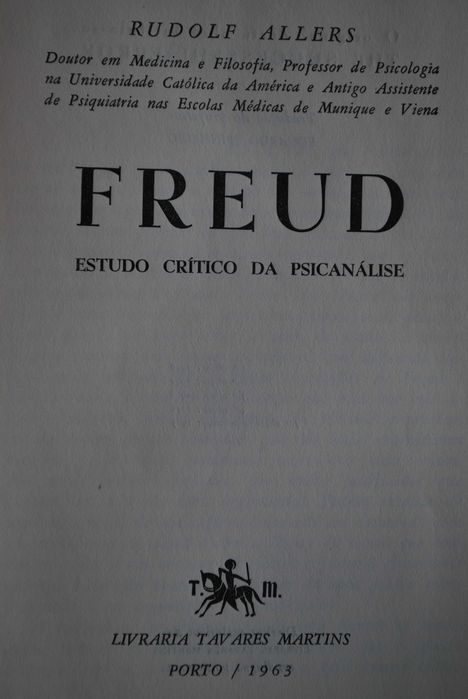 Freud Estudo Crítico da Psicanálise de Rudolph Allers