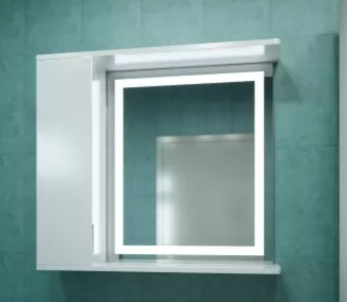 Шкаф с зеркалом и led подсветкой в ванную