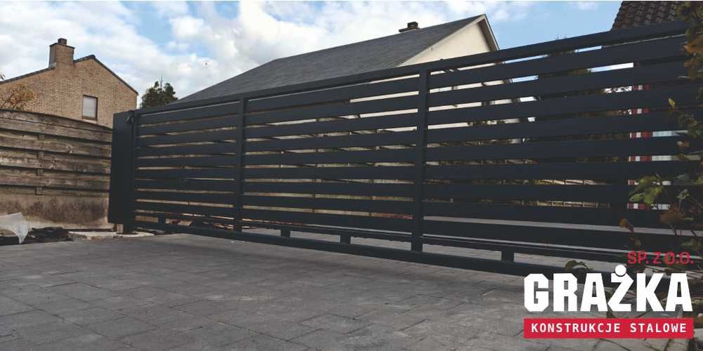 Brama przesuwna profil 100x20 poziomy 4 x 1,12m ocynk+kolor PRODUCENT