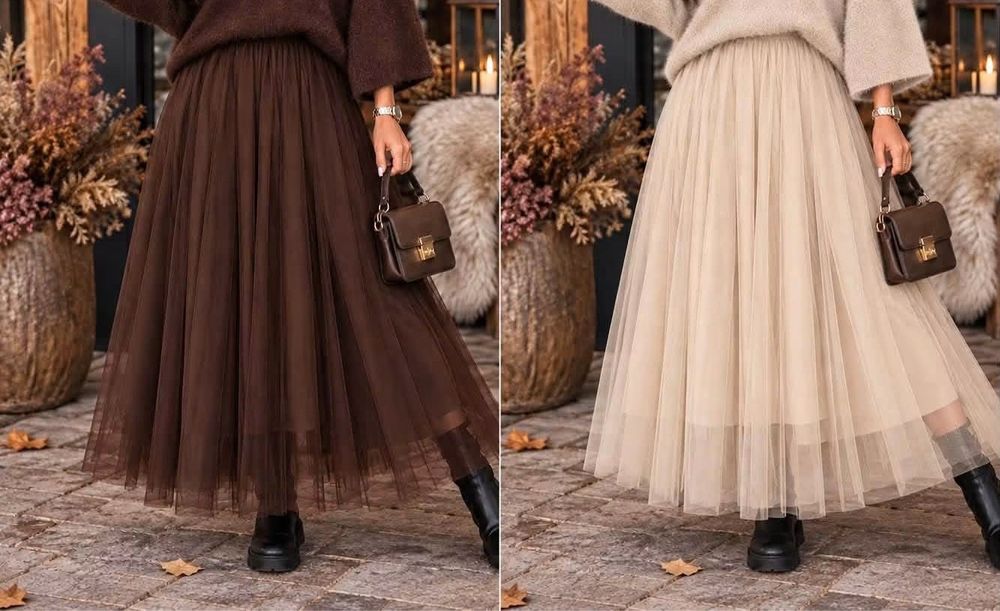 Spódnice maxi,tiul